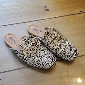 Born calf hair mules